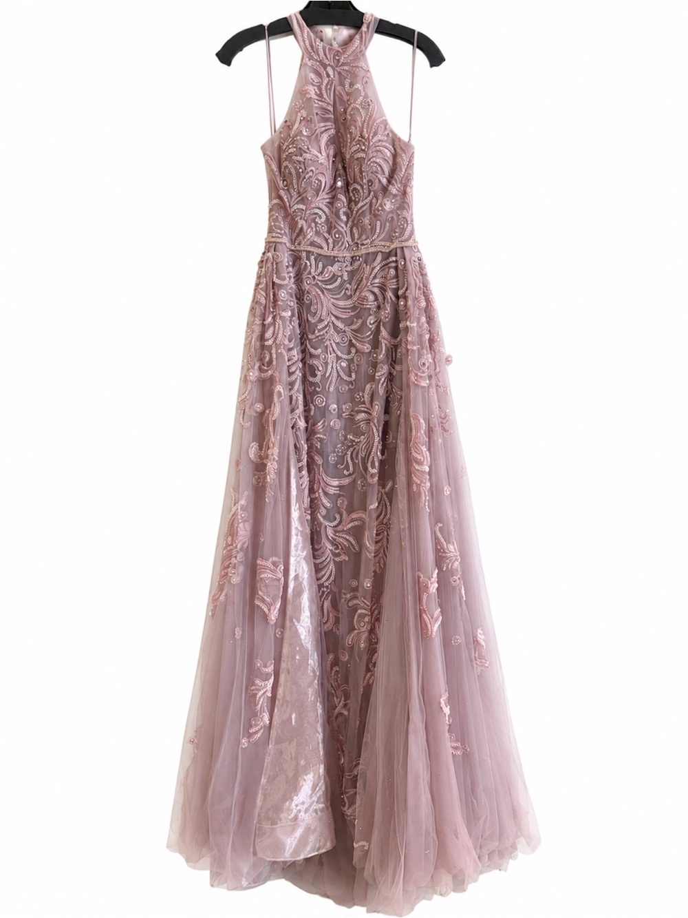 Catwalk Couture 60131 Pink Embroidered Tulle Dress